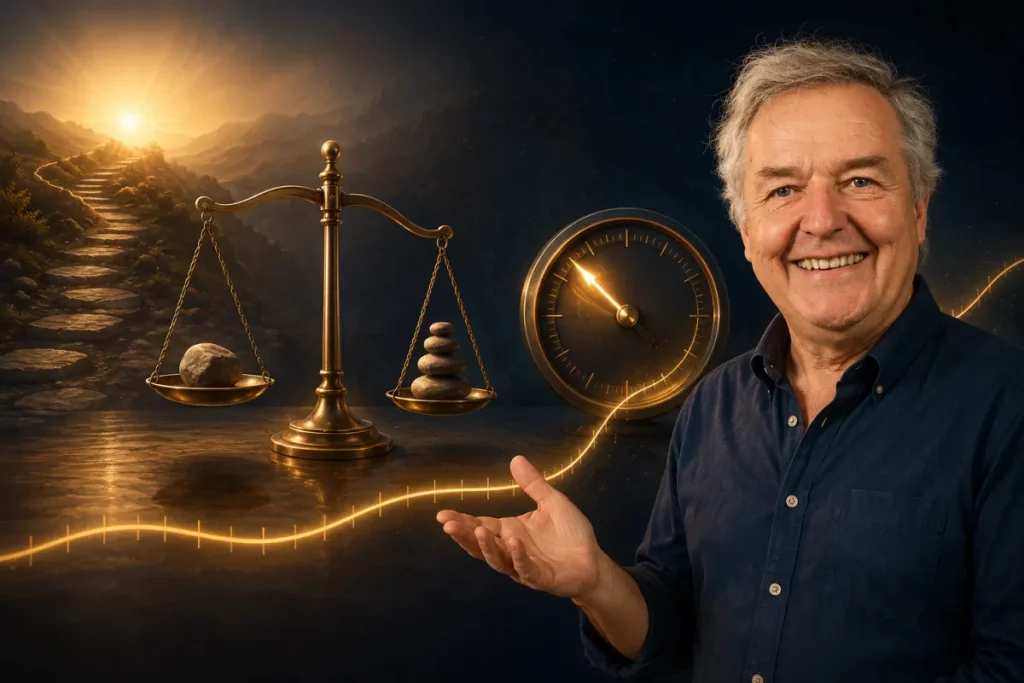 An Gewicht verlieren : une balance, une aiguille et un chemin vers le lever du soleil — pas à pas plutôt qu'en une fois